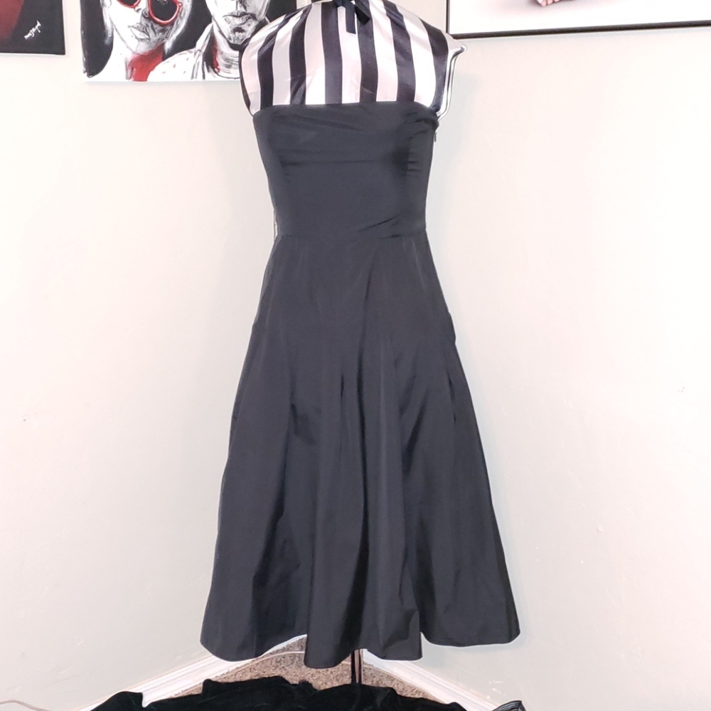 BCBG LBD strapless black full dress